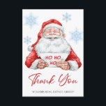 Funny Christmas Santa Claus Reindeer サンキューカード<br><div class="desc">Funny Christmas Santa Claus Reindeer Thank You Card.
For further customization,  please click the "Customize" link and use our  tool to design this template. 
If you need help or matching items,  please contact me.</div>