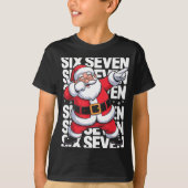 Funny Christmas Santa Dabbing Xmas Dab Six Seven 6 Tシャツ (正面)