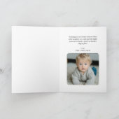 Funny Christmas Santa on Airplane and Photo  カード (内部)