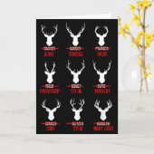 Funny Christmas Santa Reindeer List Pajamas For De カード (黄色い花)