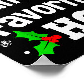 Funny Christmas Santa's Favorite Ho Naughty Pajama ポスター (角)