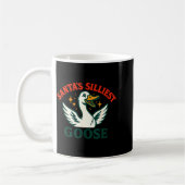 Funny Christmas Santas Silliest Goose Humor  コーヒーマグカップ (左)