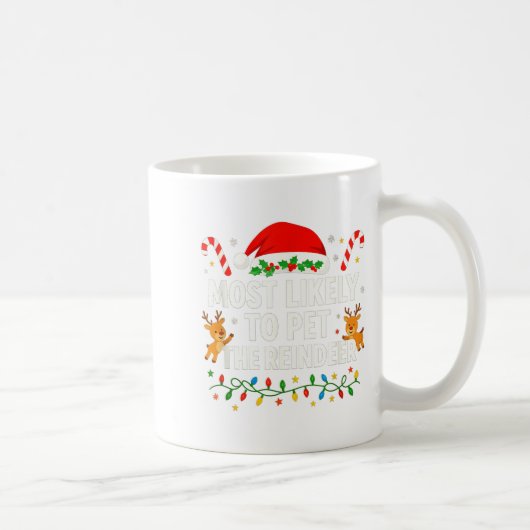 Funny Christmas Saying Reindeer Lover Holiday Ligh コーヒーマグカップ (右)
