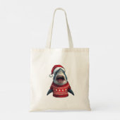 Funny Christmas Shark Ugly Sweater T-Shirt  トートバッグ (裏面)