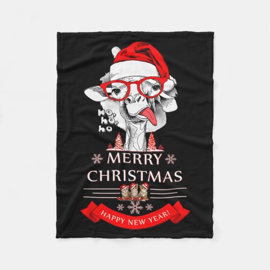 Funny Christmas Shirt Christmas Ho-ho-ho  フリースブランケット (正面)