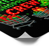 Funny Christmas Shopng Crew  ポスター (角)