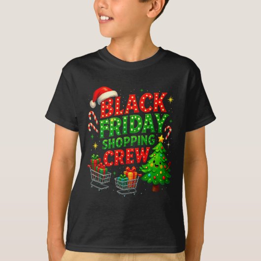 Funny Christmas Shopng Crew Tシャツ (正面)