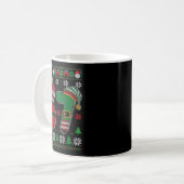 Funny Christmas Six Seven 67 Meme Santa Elf Retro コーヒーマグカップ (正面左)