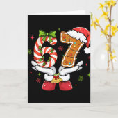 Funny Christmas Six Seven 6 7 Meme Gen Alpha Slang カード (黄色い花)