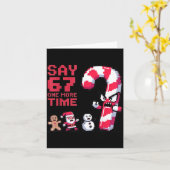 Funny Christmas Six Seven Meme Say 67 One Humor Mo カード (黄色い花)