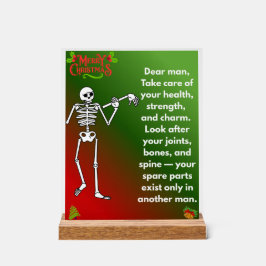Funny Christmas Skeleton Wishes for man アクリルサイン