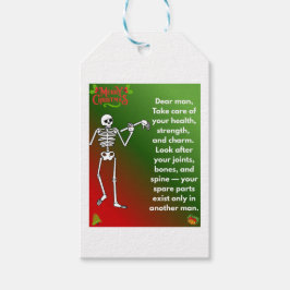 Funny Christmas Skeleton Wishes for man ギフトタグ