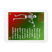 Funny Christmas Skeleton Wishes for man マグネット (横)