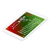 Funny Christmas Skeleton Wishes for man マグネット (左側)