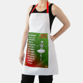 Funny Christmas Skeleton Wishes for woman エプロン (インサイチュ)