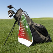 Funny Christmas Skeleton Wishes for woman Holiday  ゴルフタオル (グリーン)