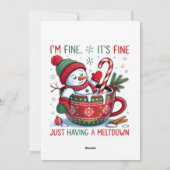 Funny Christmas Snowman シーズンカード (裏面)