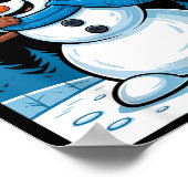 Funny Christmas Snowman Dabbing Xmas Dab Six Seven ポスター (角)