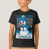 Funny Christmas Snowman Dabbing Xmas Dab Six Seven Tシャツ (正面)