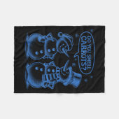 Funny Christmas Snowman Do You Smell Carrots  フリースブランケット (正面(横))