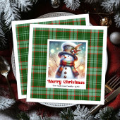 Funny Christmas Snowman Napkins Printable Kids 