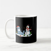 Funny Christmas Snowman Sea Lion Xmas Mens Womens  コーヒーマグカップ (左)