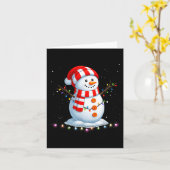 Funny Christmas Snowman Tee Cute Santa Men Women K カード (黄色い花)