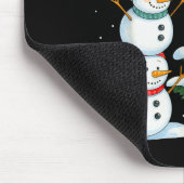 Funny Christmas Snowman Topper Tree Holiday Family マウスパッド (コーナー)