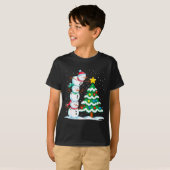 Funny Christmas Snowman Topper Tree Holiday Family Tシャツ (正面フル)