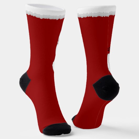 Funny Christmas Socks African Santa Socks Custom ソックス (傾斜あり)