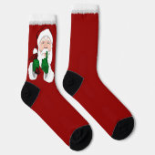 Funny Christmas Socks Festive Santa Socks Custom ソックス (右)