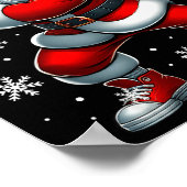 Funny Christmas Softball Cool Santa Claus 6 7 Meme ポスター (角)