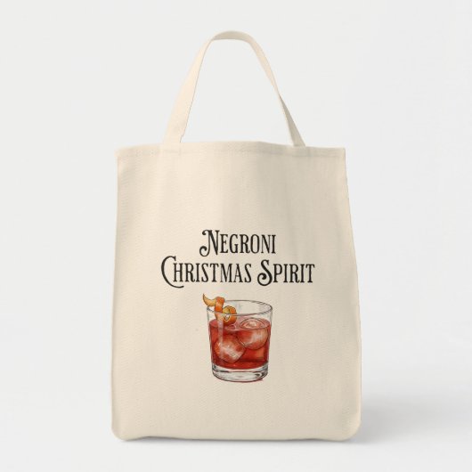 Funny Christmas Spirit Negroni Holiday Cocktail トートバッグ (正面)