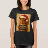Funny Christmas Squirrel - Cute Squirrel Santa Hat Tシャツ (正面)