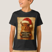 Funny Christmas Squirrel - Cute Squirrel Santa Hat Tシャツ (正面)