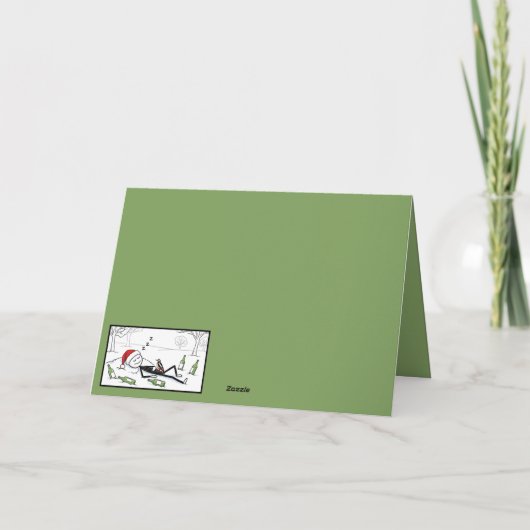 Funny Christmas Stickman カード (裏面)