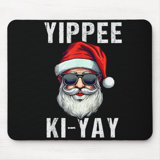 Funny Christmas Sweater Yippee-ki-yay Xmas , Uni-a マウスパッド (正面)