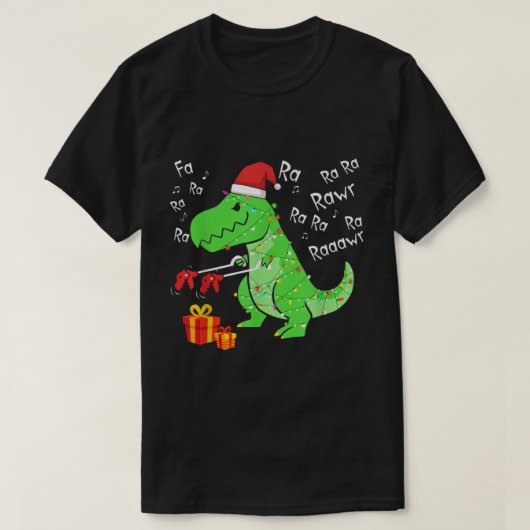 Funny Christmas T-Rex Dinosaur Design Tシャツ (デザイン正面)