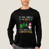Funny Christmas T-Shirt – Cheeky ‘Jingle My Bells’ トライブレンドＴシャツ (正面)