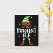 Funny Christmas The Innocent Elf Family Matching X カード (黄色い花)