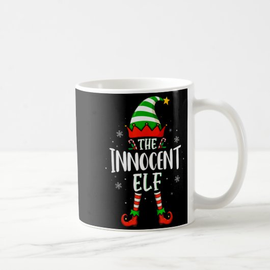 Funny Christmas The Innocent Elf Family Matching X コーヒーマグカップ (右)