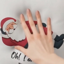  Funny christmas throw pillow santa humorous cute クッション