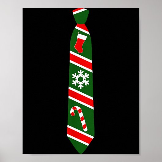 Funny Christmas Tie - Holiday Tuxedo Fun Tee Desig ポスター (正面)