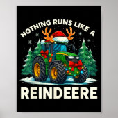 Funny Christmas Tractor Nothing Runs Like A Reinde ポスター (正面)