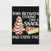 Funny Christmas Tree Cake Torn Between Looking Lik カード (正面)