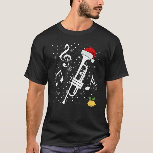 Funny Christmas Trumpet Player Cool Music Teacher  Tシャツ (正面)