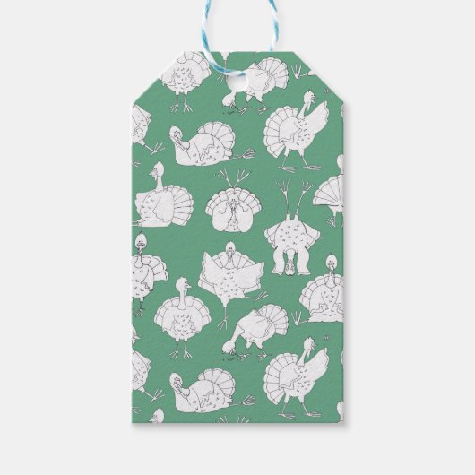 Funny Christmas Turkeys ギフトタグ (正面)