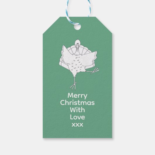 Funny Christmas Turkeys ギフトタグ (裏面)