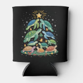 Funny Christmas Turtle Gift Turtle Christmas Tree 缶クーラー (正面)