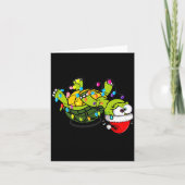 Funny Christmas Turtle It's Fine I'm Fine Everythi カード (正面)